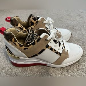 Brand New MK Michael Kors Georgie leather and calf hair shoes